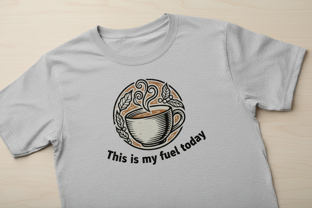 Coffee T-Shirt Design - This is my fuel today
